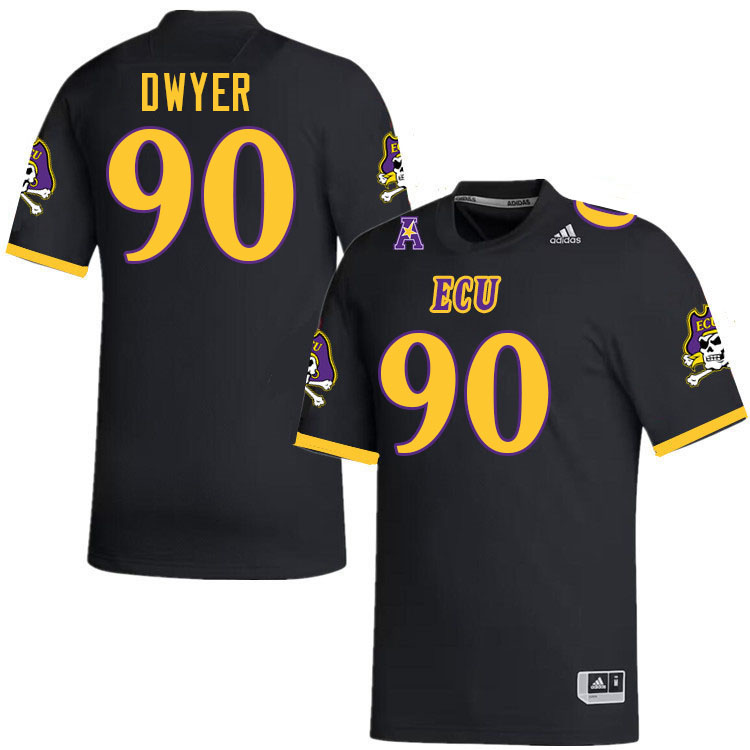 #90 Josiah Dwyer East Carolina Pirates College Football Jersey Stitched-Black #90 Josiah Dwyer East Carolina Pirates College Football Jersey Stitched-Black